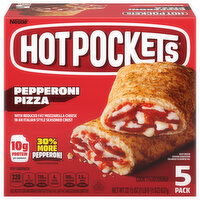 Hot Pockets Sandwiches, Italian Style Seasoned Crust, Pepperoni Pizza, 5 Pack