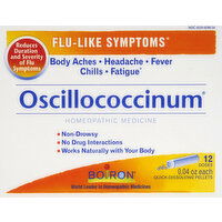 Boiron Oscillococcinum, Flu-Like Symptoms, Quick-Dissolving Pellets - 12 Each 