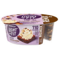 Dannon Yogurt & Mix-Ins, Fat Free, Brownie Sundae, Remix, Greek