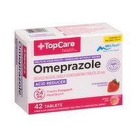 Topcare Health - Omeprazole, 20 mg, Tablets, Strawberry Flavor - 42 Each 