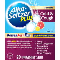 Alka-Seltzer Plus Cold & Cough, Severe, Citrus, Effervescent Tablets - 20 Each 