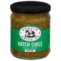 Austin Chile Co. Salsa Verde, Hatch Chile, Medium - 16 Ounce 