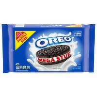 OREO Mega Stuf Chocolate Sandwich Cookies, Family Size - 17.6 Ounce
