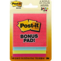 Post-it Notes, 200 Sheets, Bonus Pad! - 4 Each 