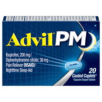 Advil Nighttime Sleep-Aid, 200 mg, Coated Caplets - 20 Each 