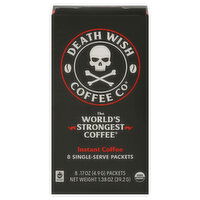 Death Wish Coffee Co Coffee, Instant, Single Serve Packets - 8 Each 