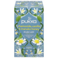 Pukka Herbal Tea, Organic, Naturally Caffeine-Free, Blissful Calm, Chamomile, Vanilla & Manuka Honey, Sachets - 20 Each 