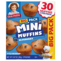 Little Debbie Muffins, Blueberry, Mini, Big Pack - 5 Each 