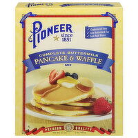 Pioneer Pancake & Waffle Mix, Complete Buttermilk - 32 Ounce 