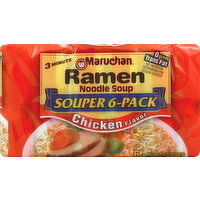 Maruchan Ramen Noodle Soup, Chicken Flavor, Souper 6-Pack