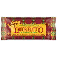 Amy's Frozen Southwestern Burrito, Made with Organic Corn, Beans and Cheese, Non-GMO, 5.5 oz. - 5.5 Ounce 