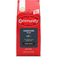 Community Coffee Coffee, Ground, Dark Roast, Signature Blend - 20 Ounce 