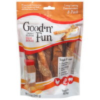 Good 'n' Fun Snack for All Dogs, Small Rolls, Triple Flavor, 8 Pack