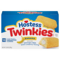 Hostess Sponge Cake, with Creamy Filling, Banana - 10 Each 