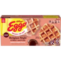 Eggo Frozen Belgian-Style Street Waffles, Buttery Maple Flavor - 7.76 Ounce