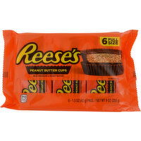 Reese's Peanut Butter Cups, Milk Chocolate & Peanut Butter, Full Size - 6 Each 