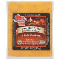 Hennings Cheese, Cheddar, Pumpkin Spice - 5.2 Ounce 