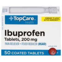 TopCare Ibuprofen, 200 mg, Coated Tablets - 50 Each 