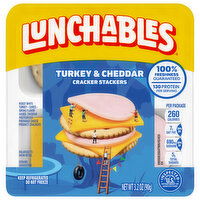 Lunchables Cracker Stackers, Turkey & Cheddar - 3.2 Ounce 