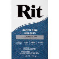 Rit All Purpose Dye, Denim Blue - 1.125 Ounce 