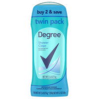 Degree Antiperspirant Deodorant, Shower Clean, Twin Pack