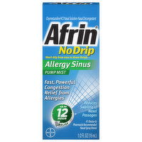 Afrin Allergy Sinus, No Drip, Pump Mist - 0.5 Fluid ounce 