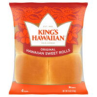 King's Hawaiian Hawaiian Sweet Rolls, Original - 4 Each 