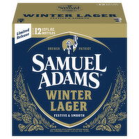 Samuel Adams Beer, Winter Lager, Festive & Smooth - 12 Each 