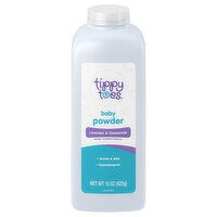 Tippy Toes Baby Powder, Lavender & Chamomile, Pure Cornstarch - 15 Ounce 