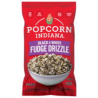 Popcorn Indiana Popcorn, Black & White Fudge Drizzle - 6 Ounce 