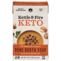 Kettle & Fire Bone Broth Soup, Mushroom Bisque - 16.9 Ounce 