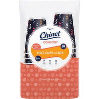 Chinet Cups & Lids, Hot, Comfort, 16 Ounce - 18 Each 