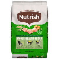 Nutrish Food for Dogs, Natural, Whole Health Blend, Real Chicken & Veggies Recipe, Adult - 14 Pound 