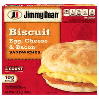 Jimmy Dean Sandwiches, Egg, Cheese & Bacon, Biscuit