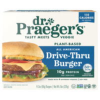 Dr. Praeger's All American Drive-Thru Burger - 4 Each