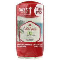 Old Spice Antiperspirant & Deodorant, Fiji with Palm Tree, Twin Pack - 2 Each 