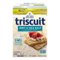 TRISCUIT Triscuit Hint of Sea Salt Whole Grain Wheat Crackers, Vegan Crackers, 8.5 oz - 8.5 Ounce 