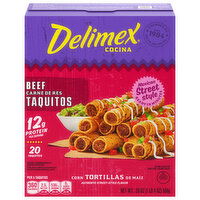 Delimex Taquitos, Beef, Mexican Street Style - 20 Each 