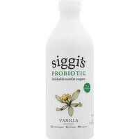 Siggi's Drinkable Yogurt, Vanilla, Nonfat, Probiotic - 32 Ounce 