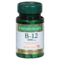 Nature's Bounty Vitamin B12, Energy Health, 1000 mcg, Tablets - 100 Each 