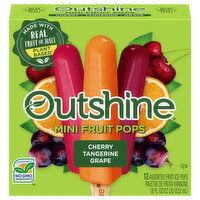 Outshine Outshine Cherry, Tangerine, and Grape Frozen Fruit Pops, Variety Pack, 12 Count - 12 Each 