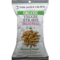 The Daily Crave Veggie Straws, Organic, Himalayan Pink Salt - 4.5 Ounce 