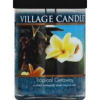 Village Candle Candle, Tropical Getaway, Glass Cylinder