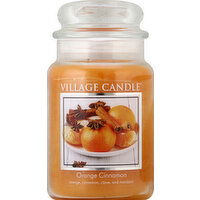 Village Candle Candle, Orange Cinnamon, Premium Jar