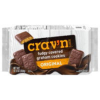 Crav'n Flavor Graham Cookies, Original, Fudgy Covered