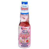 Kimura Soft Drink, Strawberry Flavor, Carbonated, Ramune