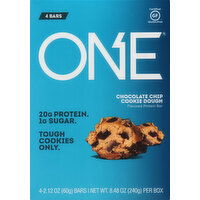 ONE Protein Bar, Chocolate Chip Cookie Dough Flavored - 4 Each 