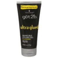 Schwarzkopf Styling Gel, Invicible, Ultra Glued - 6 Ounce 