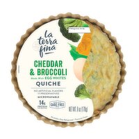 La Terra Fina Quiche, Cheddar & Broccoli - 6 Ounce 