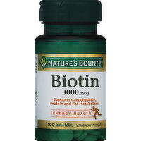 Nature's Bounty Biotin, 1000 mcg, Coated Tablets